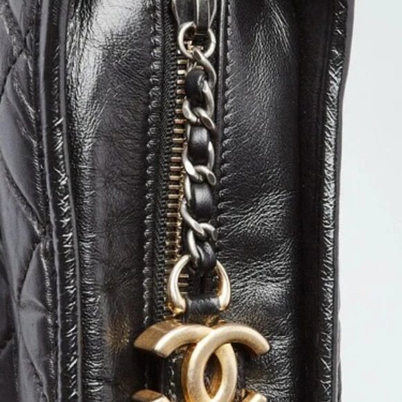Chanel Black Quilted Aged Calfskin Leather Medium Gabrielle Hobo Bag - Picture 6 of 10